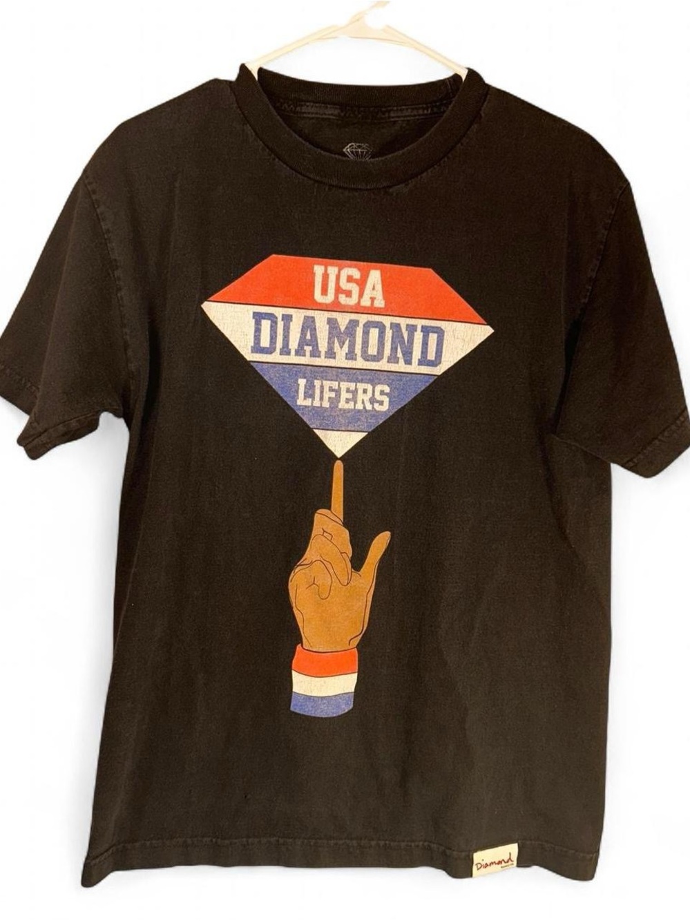 Diamond Supply Co. Black USA Diamond Lifers Graphic Tee